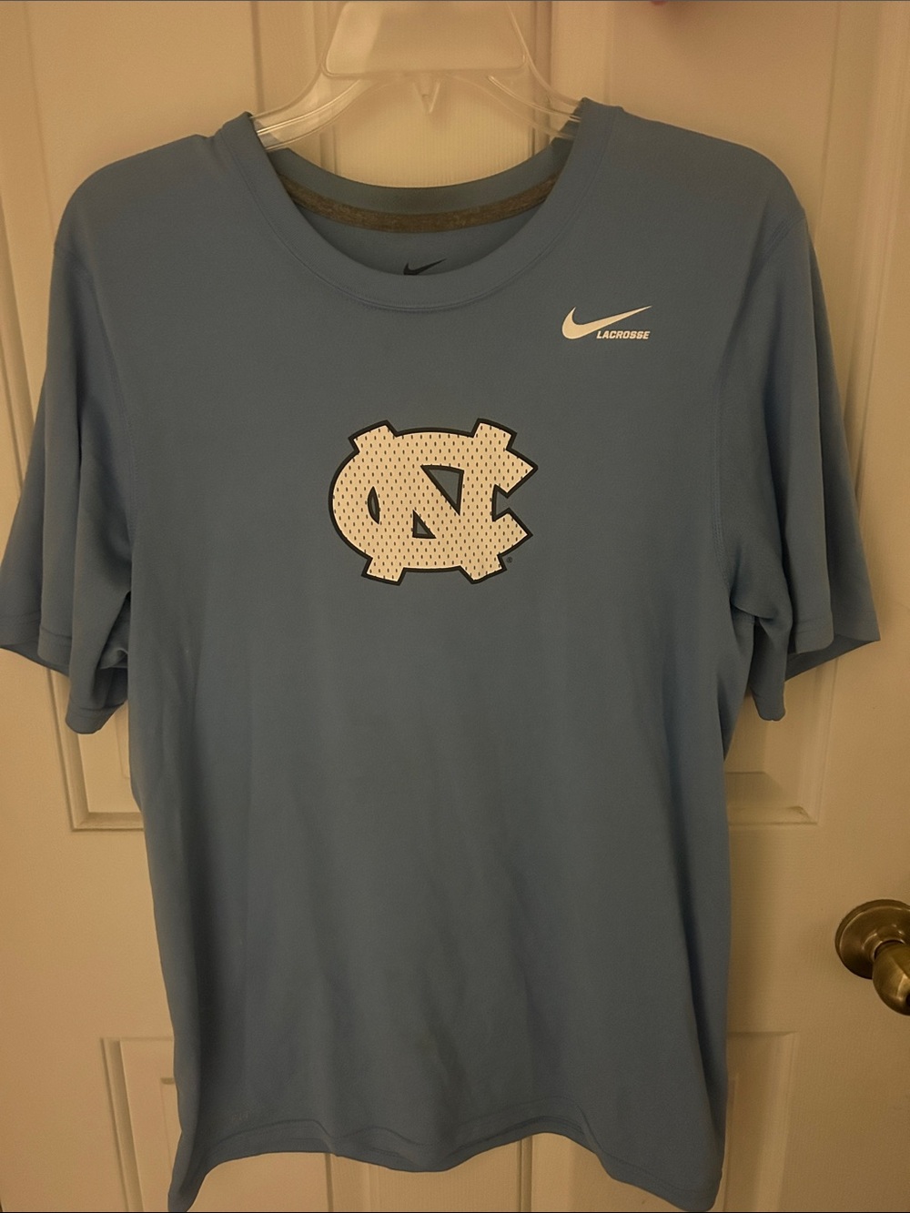 Nike Light Blue Lacrosse T-Shirt with White NC Logo